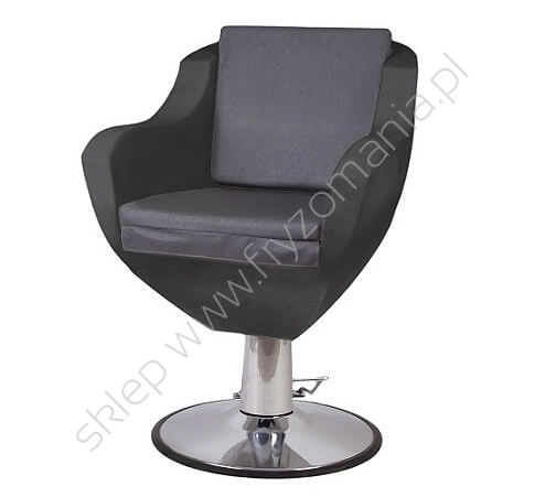 Fotel fryzjerski w kolorze szaro-czarnym